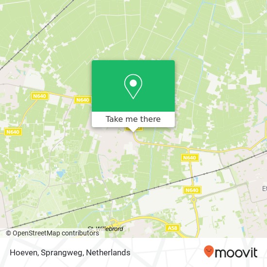 Hoeven, Sprangweg map