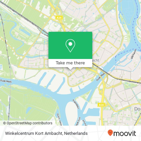 Winkelcentrum Kort Ambacht map