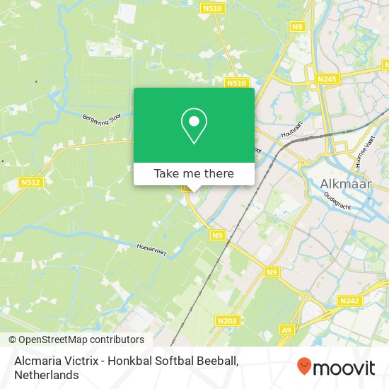 Alcmaria Victrix - Honkbal Softbal Beeball map