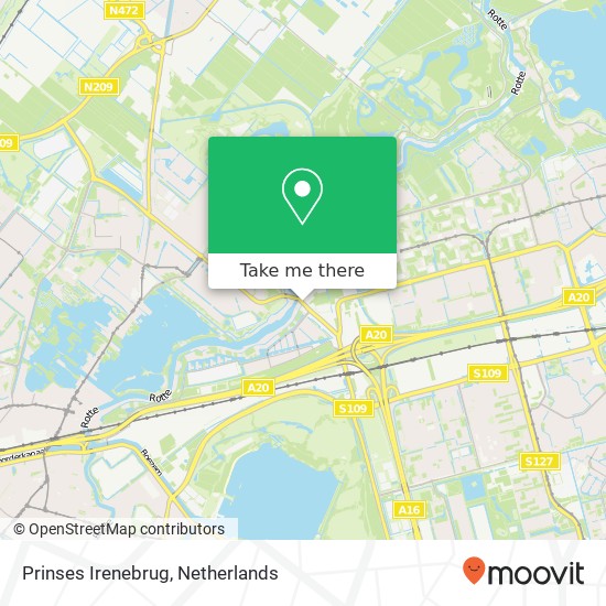 Prinses Irenebrug map