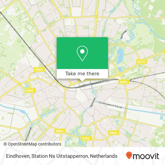 Eindhoven, Station Ns Uitstapperron Karte