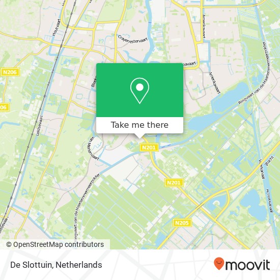 De Slottuin map