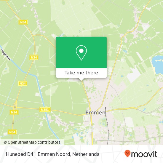 Hunebed D41 Emmen Noord map