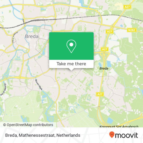 Breda, Mathenessestraat map