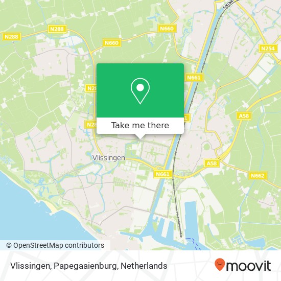 Vlissingen, Papegaaienburg map