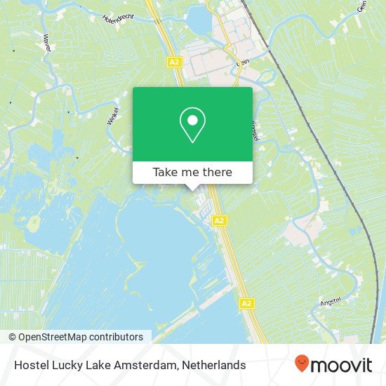 Hostel Lucky Lake Amsterdam Karte