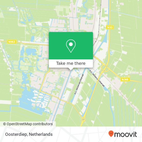 Oosterdiep map