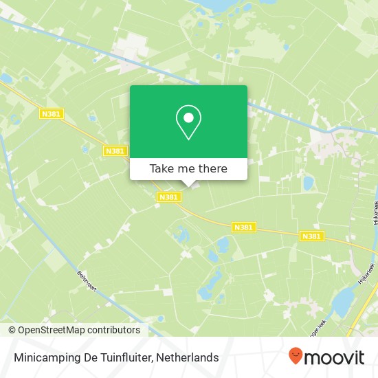 Minicamping De Tuinfluiter map
