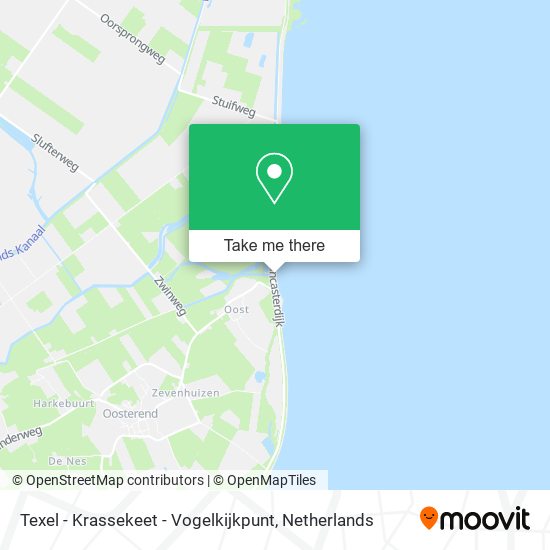 Texel - Krassekeet - Vogelkijkpunt Karte