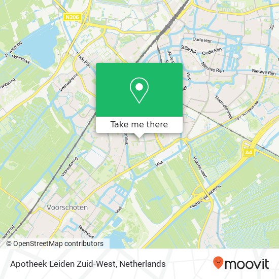 Apotheek Leiden Zuid-West Karte