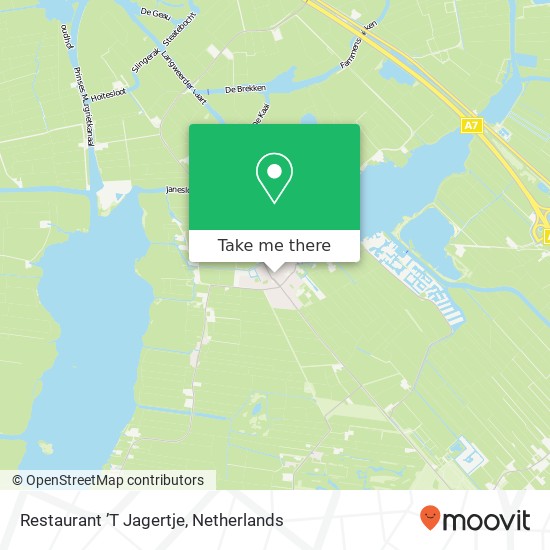 Restaurant ’T Jagertje map
