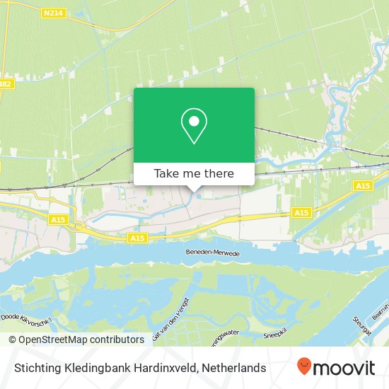 Stichting Kledingbank Hardinxveld map