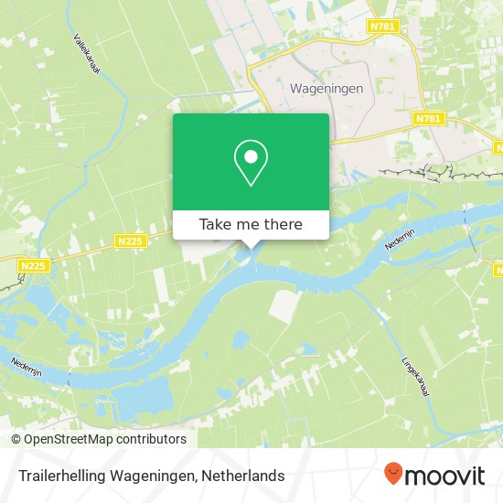 Trailerhelling Wageningen map
