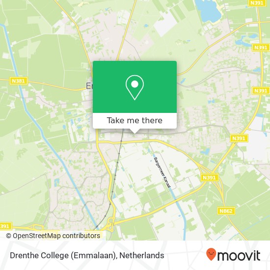 Drenthe College (Emmalaan) Karte