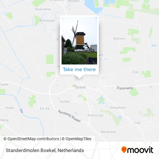 Standerdmolen Boekel map