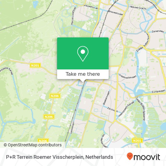 P+R Terrein Roemer Visscherplein map