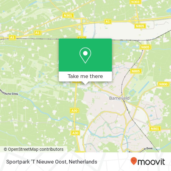 Sportpark 'T Nieuwe Oost map