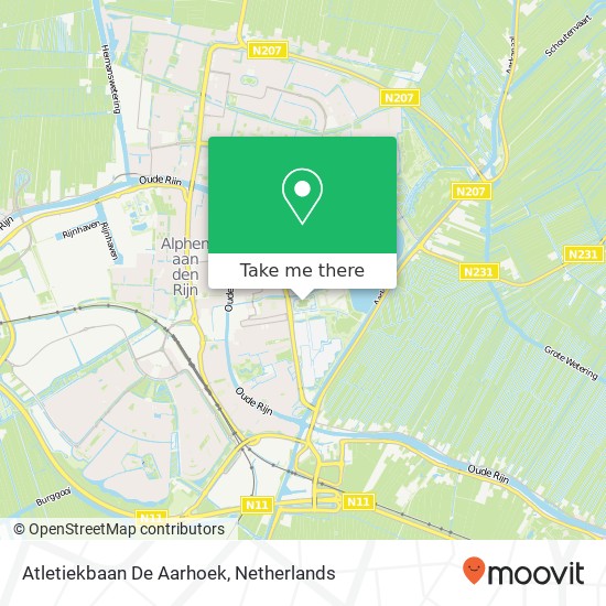 Atletiekbaan De Aarhoek map