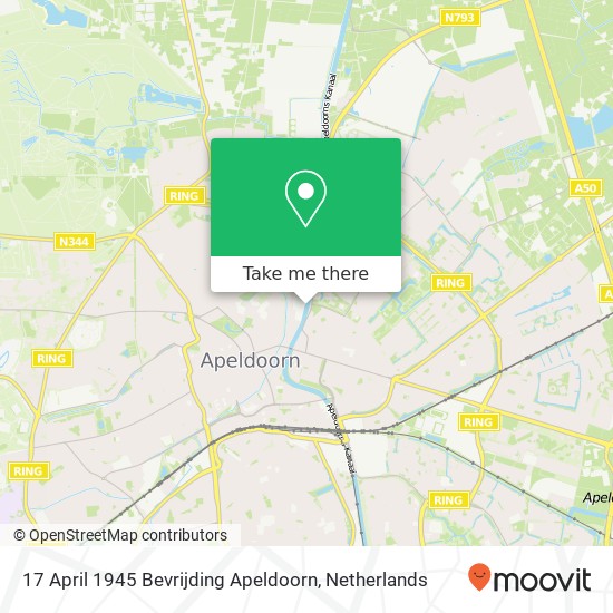 17 April 1945 Bevrijding Apeldoorn Karte