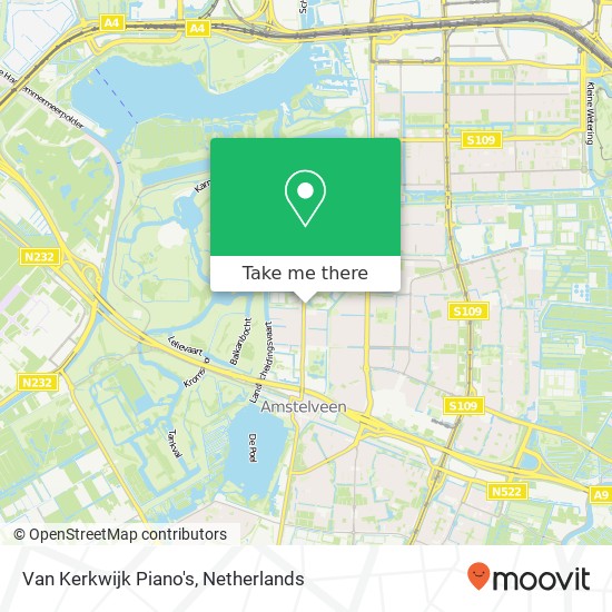 Van Kerkwijk Piano's map
