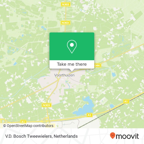 V.D. Bosch Tweewielers map