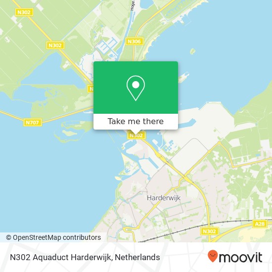 N302 Aquaduct Harderwijk Karte