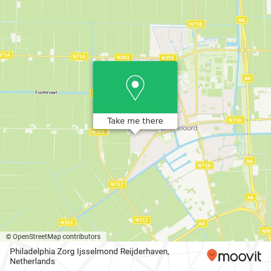 Philadelphia Zorg Ijsselmond Reijderhaven map