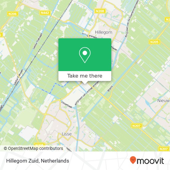 Hillegom Zuid map