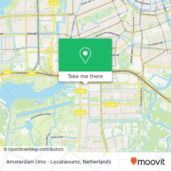 Amsterdam Umc - Locatievumc map