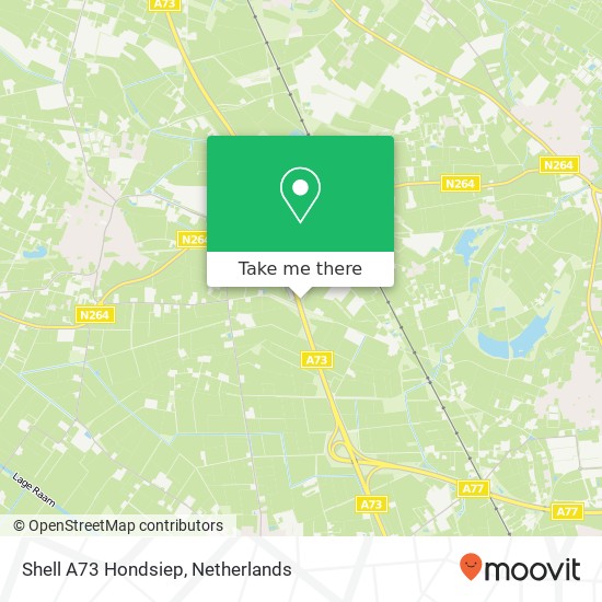 Shell A73 Hondsiep Karte
