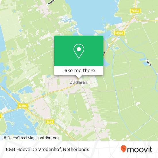 B&B Hoeve De Vredenhof map