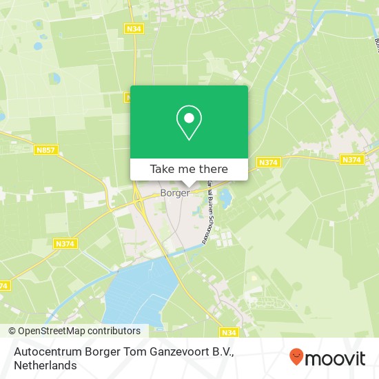 Autocentrum Borger Tom Ganzevoort B.V. map