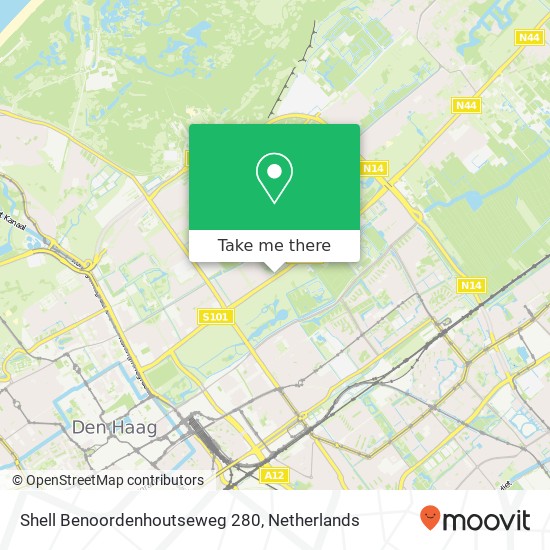 Shell Benoordenhoutseweg 280 map