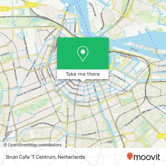 Bruin Cafe 'T Centrum map