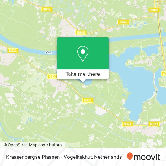 Kraaijenbergse Plassen - Vogelkijkhut map