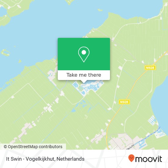 It Swin - Vogelkijkhut Karte