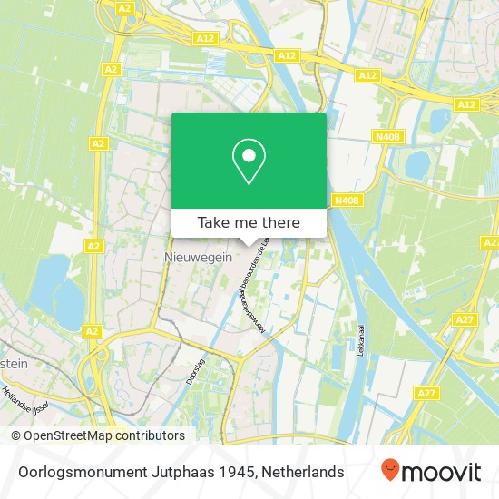 Oorlogsmonument Jutphaas 1945 map