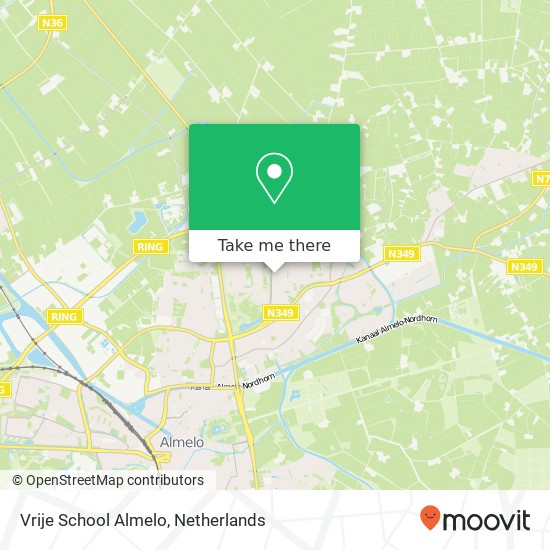 Vrije School Almelo map