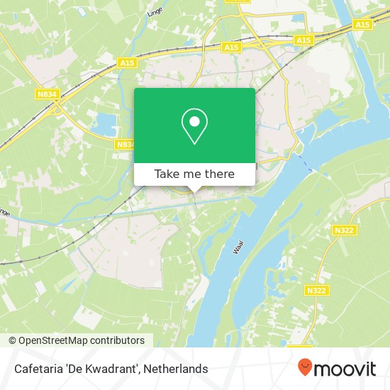 Cafetaria 'De Kwadrant' map