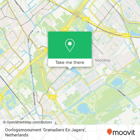 Oorlogsmonument 'Grenadiers En Jagers' map