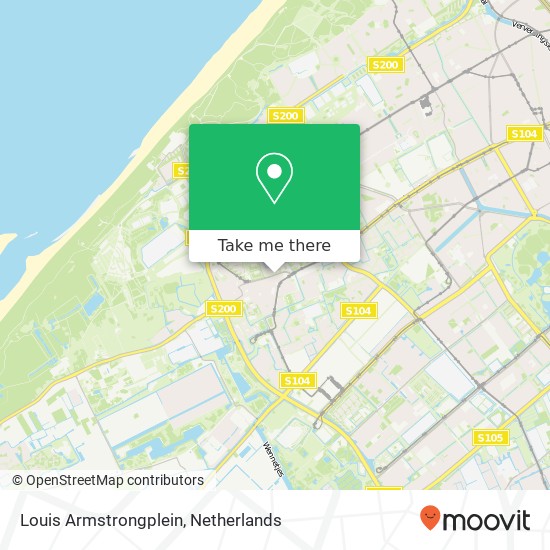 Louis Armstrongplein map