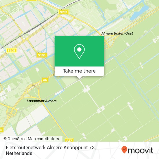 Fietsroutenetwerk Almere Knooppunt 73 map