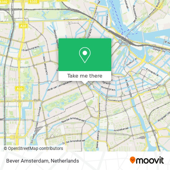 Bever Amsterdam map