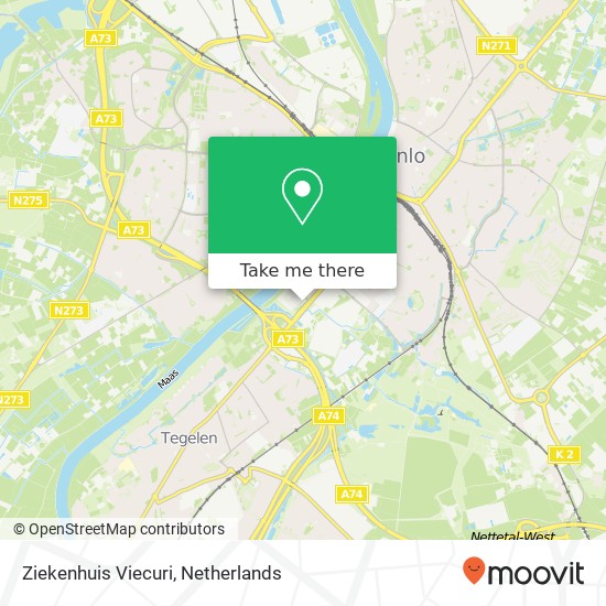 Ziekenhuis Viecuri map