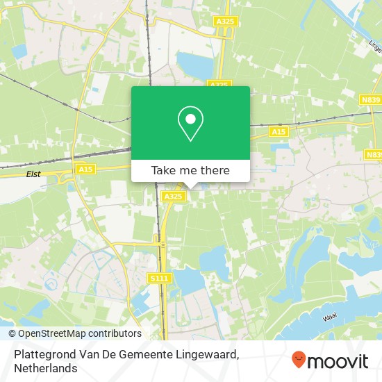 Plattegrond Van De Gemeente Lingewaard map