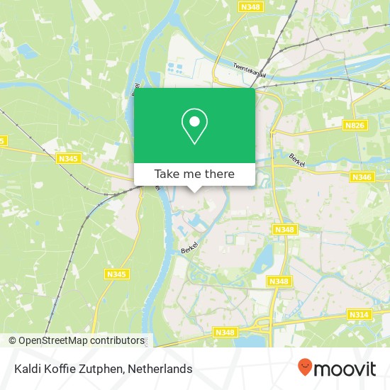 Kaldi Koffie Zutphen map