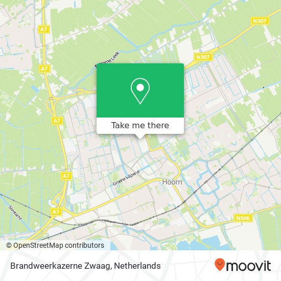 Brandweerkazerne Zwaag map