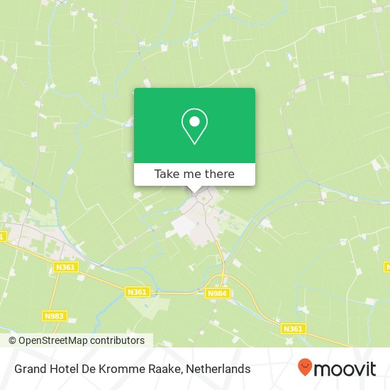 Grand Hotel De Kromme Raake map
