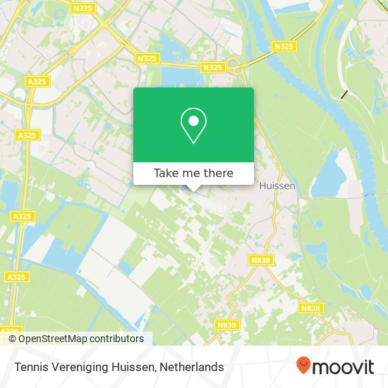 Tennis Vereniging Huissen map