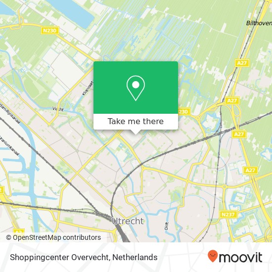 Shoppingcenter Overvecht map